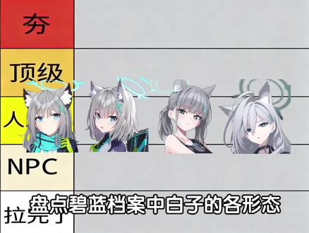 盘点碧蓝档案中白子的各形态#蔚蓝档案#砂狼白子#锐评