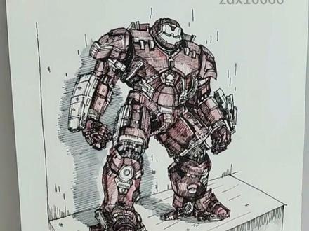 关注张房东,持续更新绘画视频#艺术塑型者 #反浩克装甲