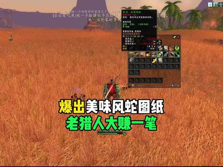 爆出美味风蛇图纸 老猎人大赚了一笔 #魔兽世界怀旧服 专家模式
