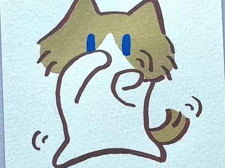 请接收姐姐画的月薪喵🐱~
#月薪喵 #猫咪简笔画#简笔画#丙烯马克笔画#零基础学画画