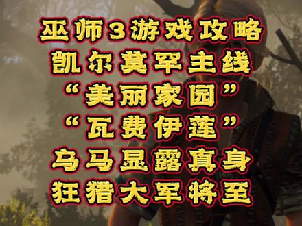 #创作灵感 #巫师3 #巫师3狂猎
【巫师3游戏攻略】凯尔莫罕主线“美丽家园”、“费瓦伊莲”攻略视频,内涵杰洛特珍贵画面,且看且珍惜。