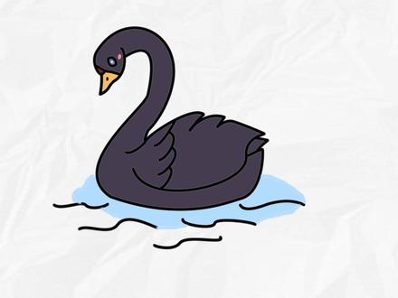 黑天鹅简笔画#儿童简笔画 #亲子简笔画 #简笔画教程