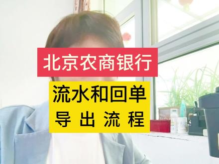 北京农商银行流水回单导出教程#北京农商银行#银行回单导出#银行流水导出#对账单