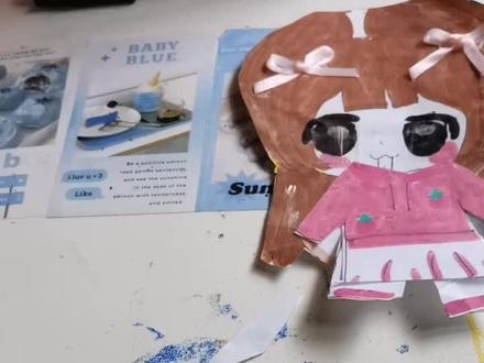 #手工 把声音放大。#棉花娃娃 #画画 #手作 #画的不好勿喷