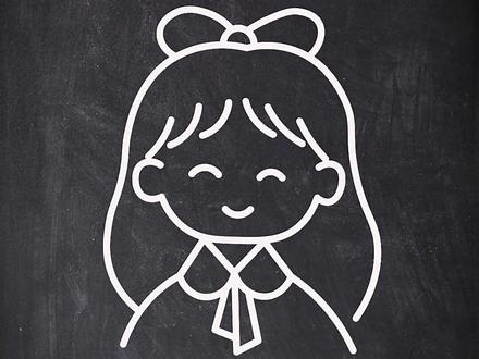 写汉字八画小女孩#简笔画 #画画教程 #亲子互动