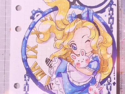 #手帐 #手绘#简笔画 爱丽丝漫游奇境