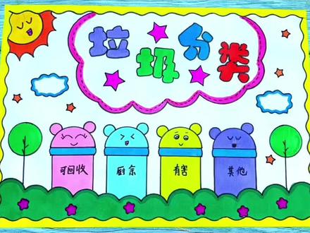 简单漂亮的小学生一等奖垃圾分类手抄报#垃圾分类手抄报 #垃圾分类绘画 #垃圾分类 #小学生手抄报 #手抄报模板