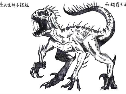 第23集,教画天蝎霸王龙,手绘素描王。#天蝎霸王龙