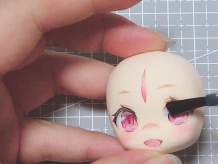 #手工 #超轻粘土 #狐妖小红娘 脸部细节的绘制教程