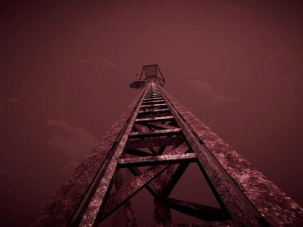 修电塔时被神秘怪物追击!!! #恐怖游戏