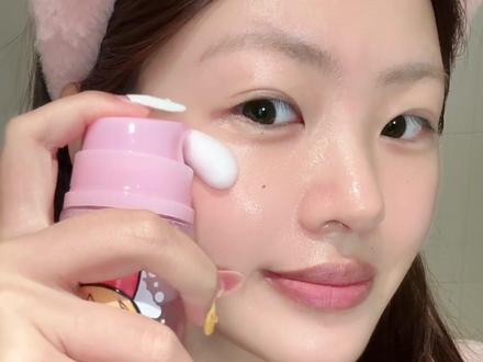 想要韩女同款水光肌就这么简单!妆前邪修大法来了#妆前 #护肤 #韩女 #泡泡面膜 #清透无粉感底妆会发光