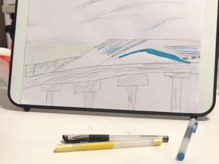 今天画日本新干线高速磁悬浮列车#乱涂乱画系列