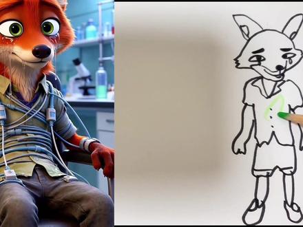 狐狸尼克先生 #绘画教程 #简笔画 #插画 #卡通画 #考研手写