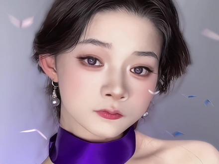 妹妹说紫色很有韵味~#妆前妆后#合拍气垫