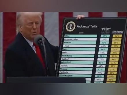 加税算法曝光!美国‘洗衣粉’再现 特朗普近期宣称对华加税34%,欧盟、日韩等"对半"征税,看似"合理"的背后,算法竟如此荒谬!彭博社揭秘:美国用贸易逆差÷进口额得出税率,与当年入侵伊拉克的"洗衣粉"借口如出一辙!视频解析美式霸权套路,揭穿"合理"背后的真实目的,关注国际博弈真相!