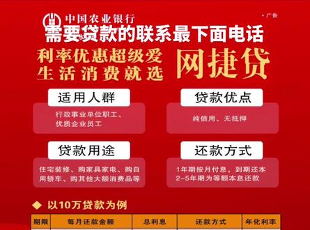 帮朋友广告一下,农行消费贷款,只要是行政企事业单位的小伙伴,公积金缴存满一年需要贷款的联系,一张身份证就能办理,20分钟就能实现放款。
李秀松:18722855891
敖显智:15195912707