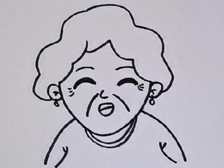 #奶奶 奶奶怎么画,看过来,简单画奶奶教程来了#重阳节 #姥姥