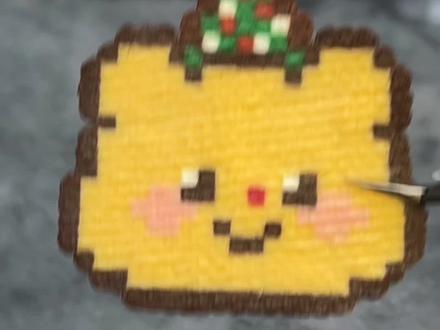 拼豆还能这么玩:解锁新技能,这也太酷了!#拼豆 #拼豆图纸 #毛巾烫 #拼豆豆教程 #拼豆教程