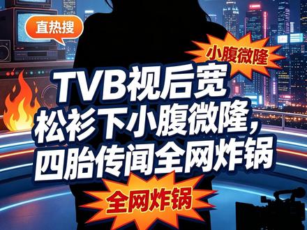 TVB视后宽松衫下小腹微隆,四胎传闻全网炸锅