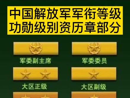 中国解放军军衔等级#@抖音小助手 @DOU+小助手