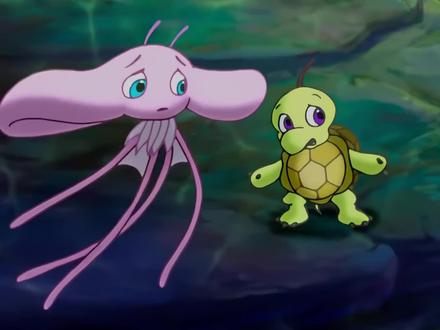 女神的吻对舔狗的威力有多大,双面龟秒变大力水手 #童年动画