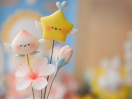 ☆超轻粘土☆ || 小星星和桃子教程来喽ノ♡ #超轻粘土手工 #手工diy #原创作品