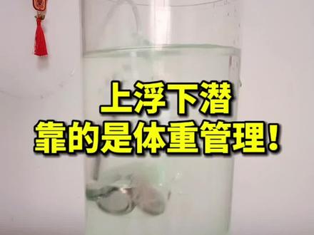 给潜水艇做“体重管理”,它就能自由沉浮!#科学实验#初中物理 #趣味实验#浮力#刘姥姥的魔法物理