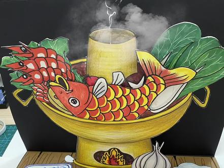 火锅立体手工#美食 #抖音美食推荐官 #手工 #画画 #原创作品