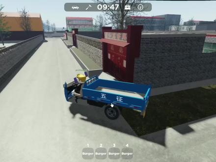Roblox河北唐山模拟器,暗墨开着农用三轮带着多米逛农村