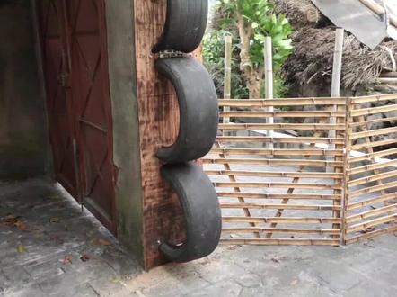 咏春腰马发力训练神器 轮胎桩自制全流程!