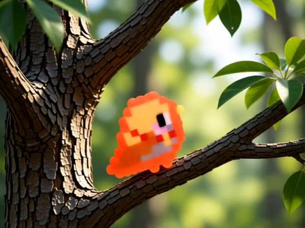 我的小鸟上树了#萌贝像素画板 #拼豆 #拼豆图纸 #手工diy #幼儿手工