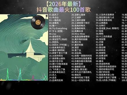 【2026年最新】 抖音歌曲最火100首音乐合集#抖音歌曲最火 #音乐