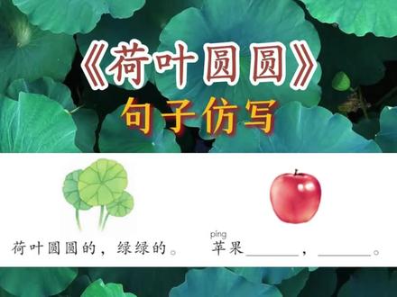 一年级语文下册《荷叶圆圆》句子仿写 #一年级语文下册 #荷叶圆圆 #句子仿写