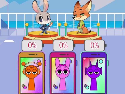 猜疯狂动物城给手机充电 #儿童动画