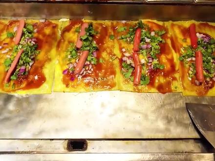 烤冷面明明是张饼皮,为啥偏叫烤冷面? #烤冷面