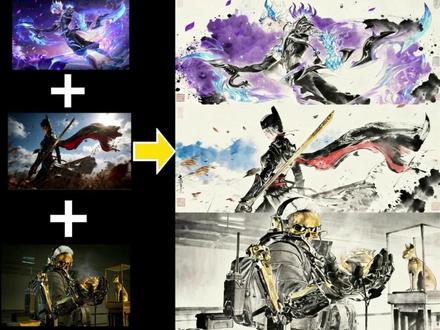 “这世界有三个我”水墨三拼教程来了 #世界上有三个我 #世界有三个我制作教程 #剪映图片设计 #水墨画 #AI绘画