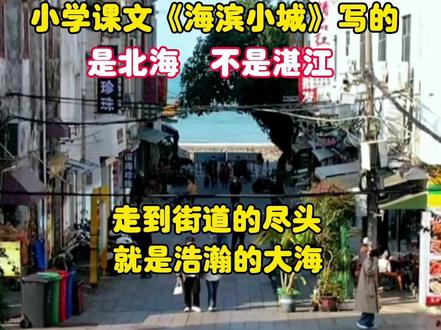 小学课文《海滨小城》描写的是广西北海,而不是湛江!我作为湛江人不应该自作多情,应该尊重事实!听吹水琪来说……#湛江 #北海 #广西 #广东 #海滨小城