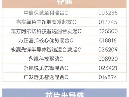 基金大全#Ai算力#芯片半导体#算电协同 #主力基金