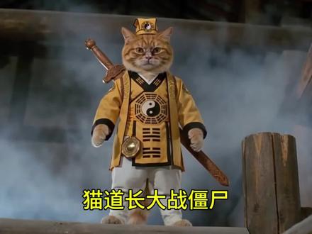 《橘猫道长:斗僵尸王》#视频ai生成的 #无不良影响 #猫道长 #僵尸