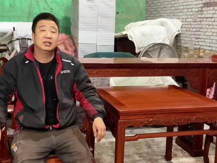 带大伙看看明式中堂六件套#红木 #红木家具 #大果紫檀#手艺人