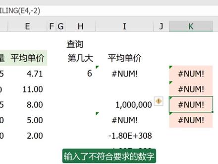 有三种情况会导致公式出现错误值 #NUM!#excel技巧 #excel教学 #office办公技巧 #excel函数