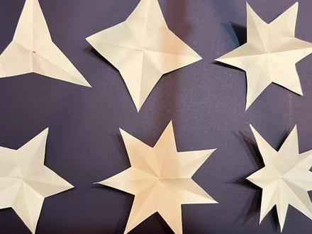 各种星星的折剪法#手工