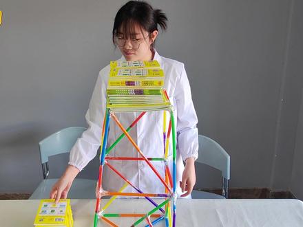 6下 第1单元 第6节 实验2:测试塔台模型顶端承重#科学配套实验 #小学科学#绿卡图书#教科版科学#塔台模型