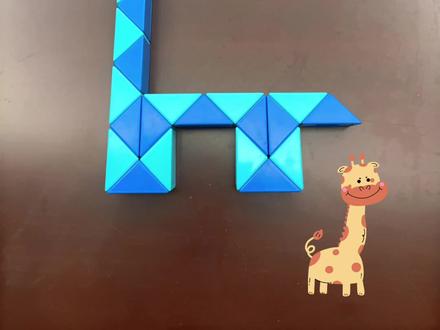 玩不腻的益智玩具,24段魔尺搭一个长颈鹿#百变魔尺 #24段魔尺教程 #魔尺 #益智玩具 #动手动脑