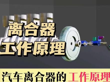 汽车离合器的工作原理#离合器原理 #原理动画 #机械设计