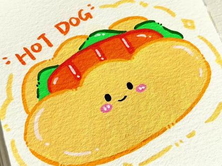 吃货集合!今天画胖嘟嘟的热狗🌭!
简单几步就能拥有自己的治愈系热狗
适合画在手账,贺卡,手机壳上~
冬天让色彩和美食一起温暖你🥰#丙烯马克 #手工 #跟着抖音学画画 #每日一画 #治愈