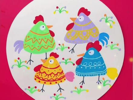 用三角形🔼可以这样画小鸡🐔
#亲子手工 #幼儿园手工 #儿童画 #创意美术 #小鸡