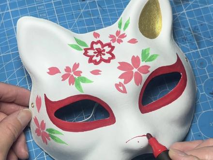 粉丝说想看我画一期这个面具,必须安排上! #手绘 #绘画过程 #日常瞎画 #面具 #跟着抖音学画画 @抖音小助手