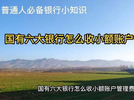 六大国有银行怎么收小额账户管理费? #金融小知识 #金融 #知识分享 #银行