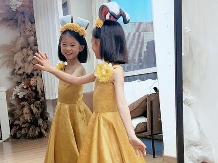 给女儿量身制作朱迪的金色礼服#立裁 #日常分享#疯狂动物城2 #朱迪礼服 #朱迪